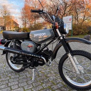 Simson S51 Mausgrau Schwarzer Motor Neuaufbau